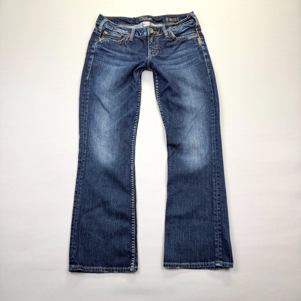 Silver Jeans Toni Bootcut Size 29 Dark Wash Cotton Blend Y2K Boho Western Denim